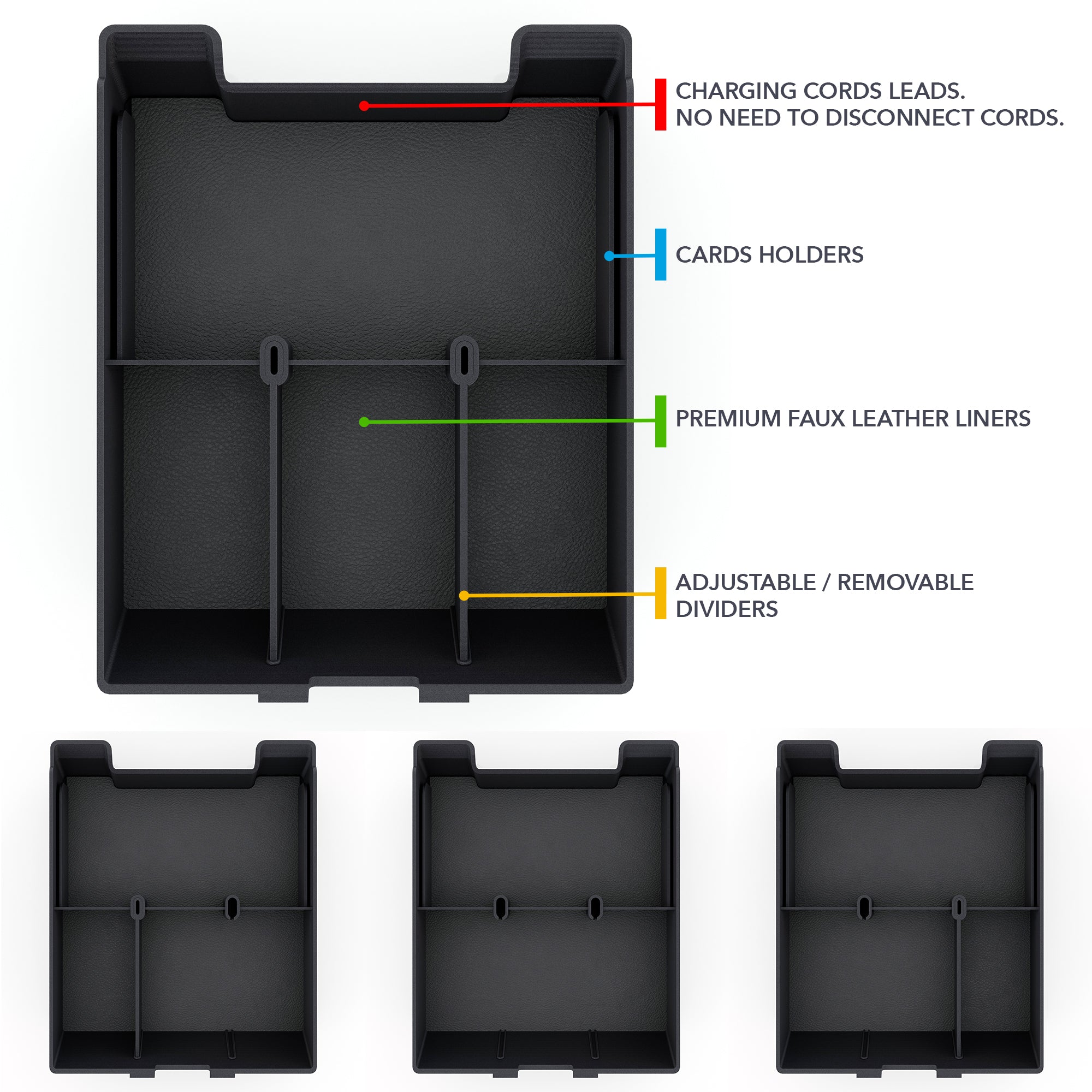 Armrest Organizer | Rivian R1T & R1S 2021-2025, Storage Tray