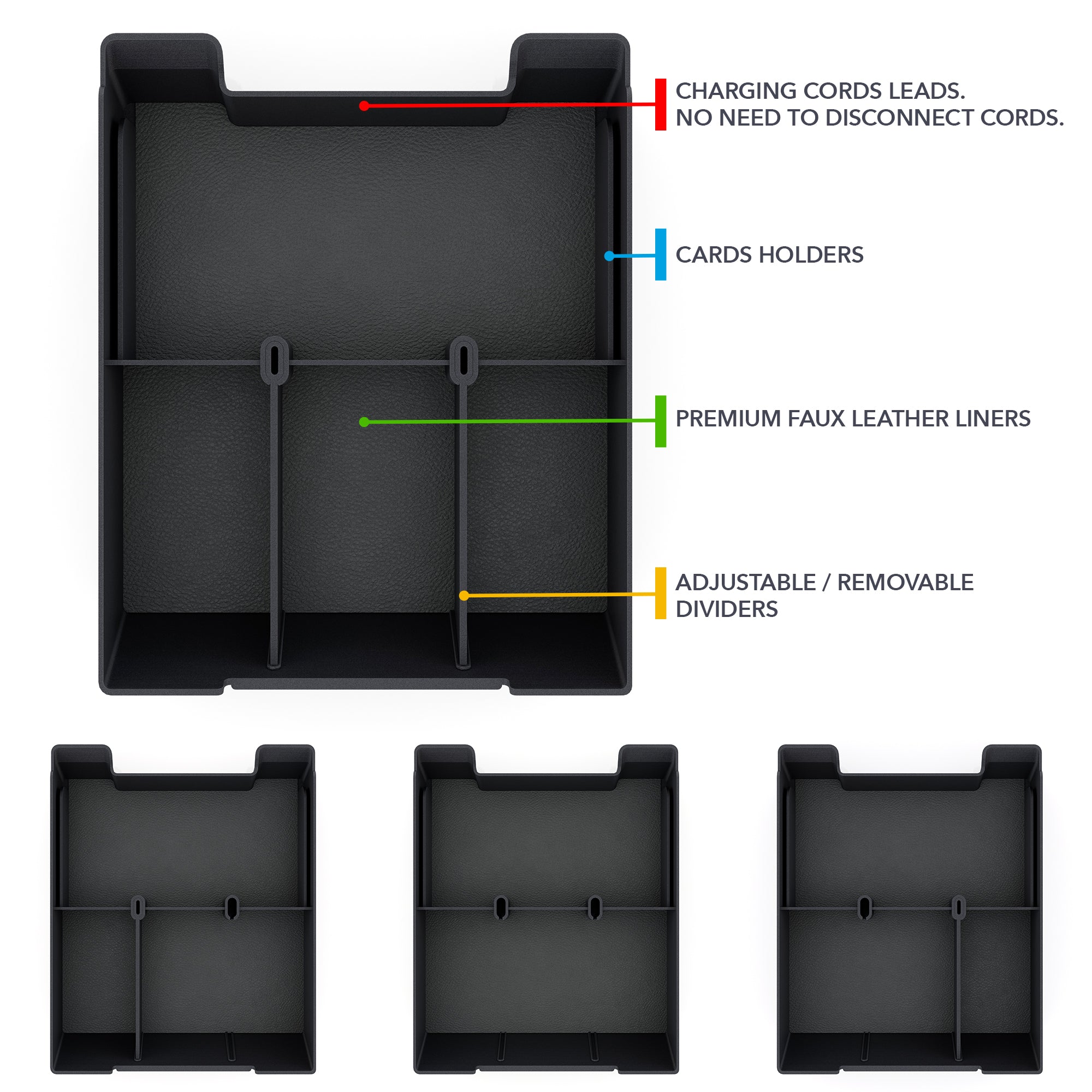 Armrest Organizer | Rivian R1T & R1S 2021-2025, Storage Tray