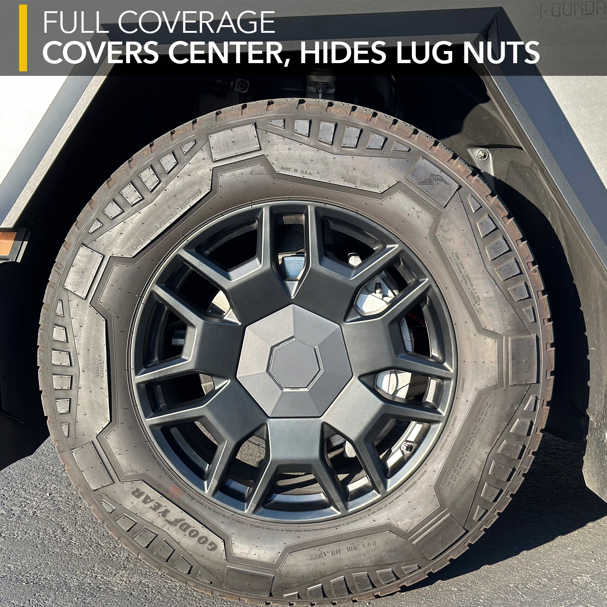 Wheel Covers | Tesla Cybertruck - Center Hub Caps for 20" Cyber Wheels