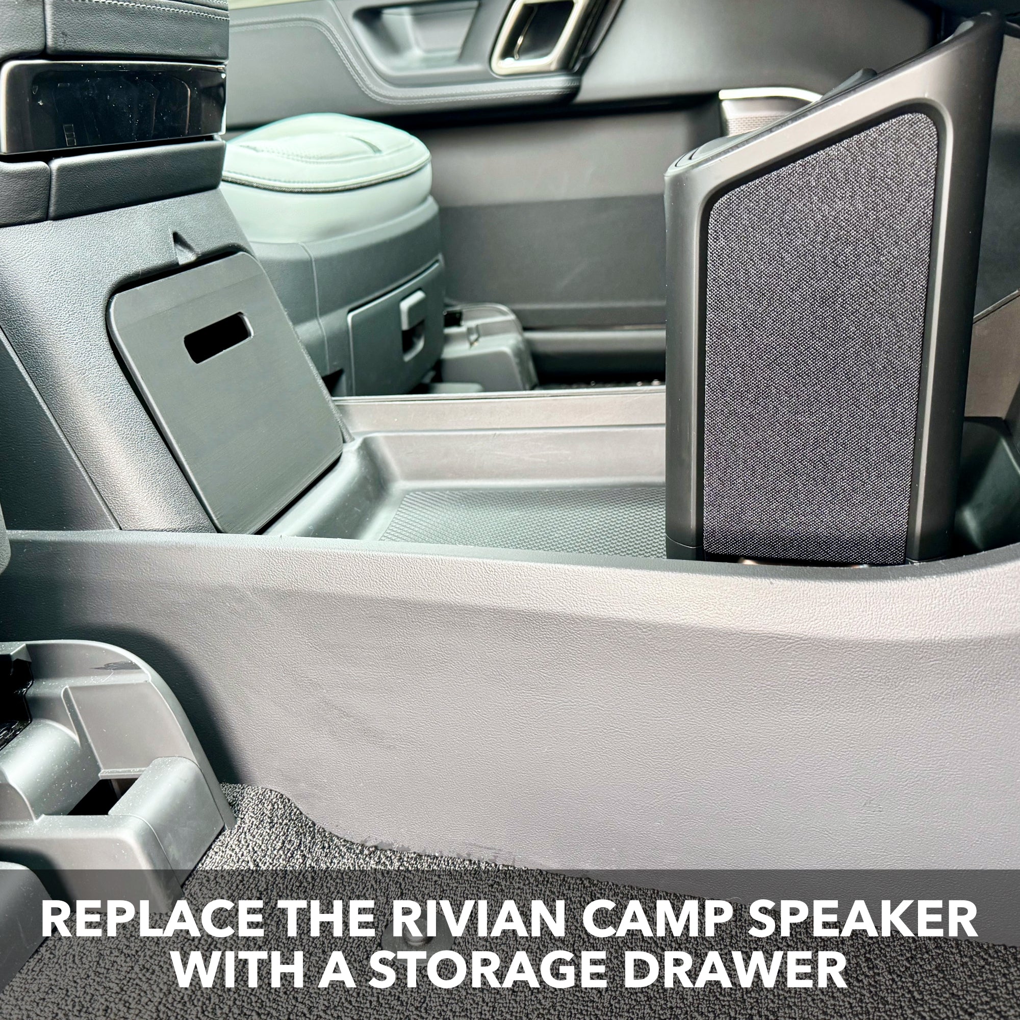 Camp Speaker Drawer Organizer | Rivian R1S & Rivian R1T 2021-2025