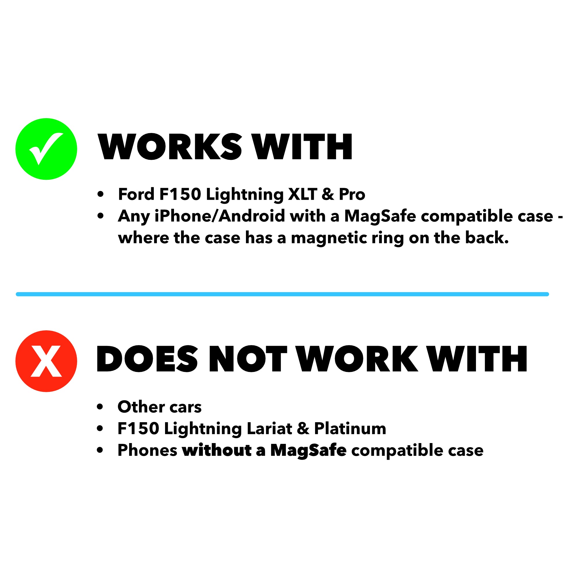 MagSafe Compatible Wireless Charger | F150 Lightning XLT & Pro