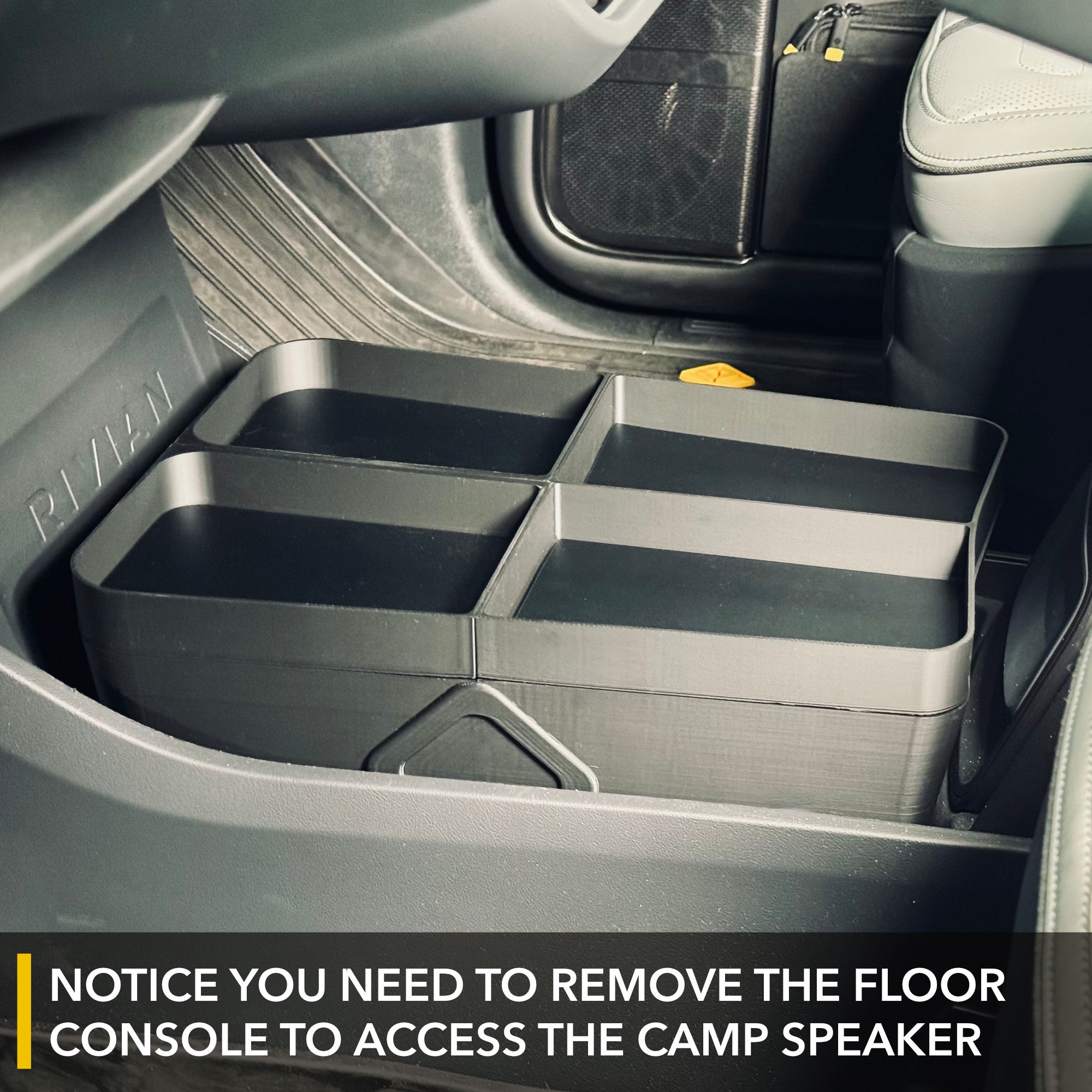 Floor Storage Organizer | Lower Center Console Tray for Rivian R1S & R1T 2021-2025