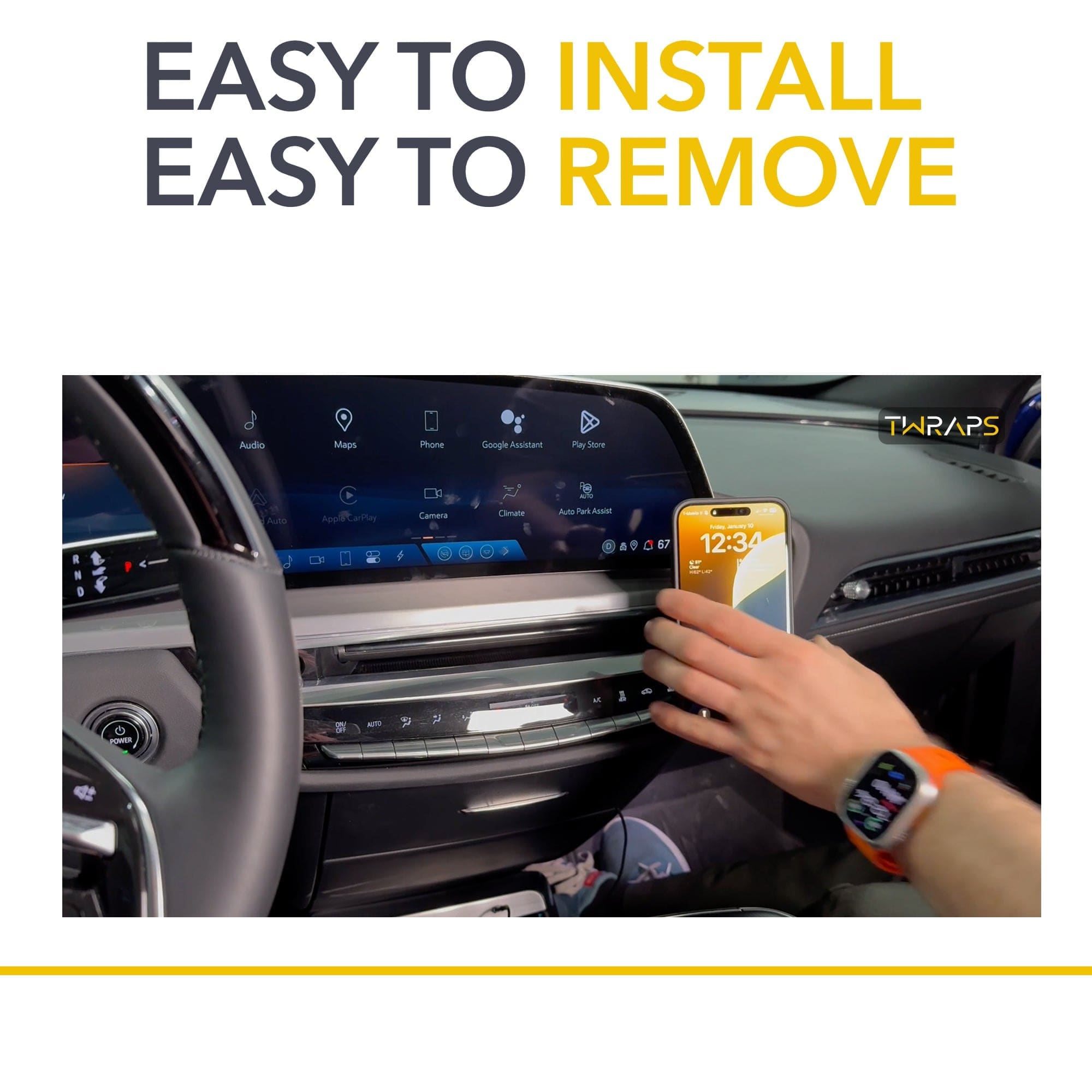 cadillac lyriq phone mount magnetic twraps dashboard