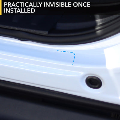 white car door frame paint protection film entry special skills