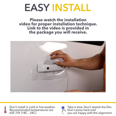 car door handle film installation handles ford f-150 lightning mil ppf