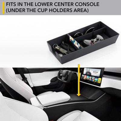 center console lower organizer