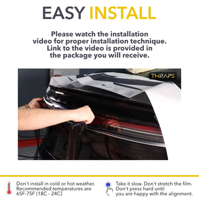 car wrap installation smoke tint lucid air tail lights smokey eyes paint protection film