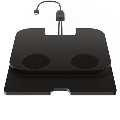 black station cup holders magsafe compatible dual wireless charger lucid air