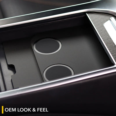 car center console organizer magsafe compatible dual wireless charger lucid air