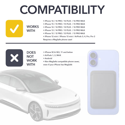 device compatibility information magsafe compatible dual wireless charger lucid air