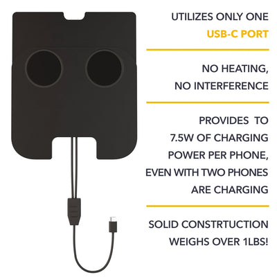 black dual wireless phone charger magsafe compatible lucid air