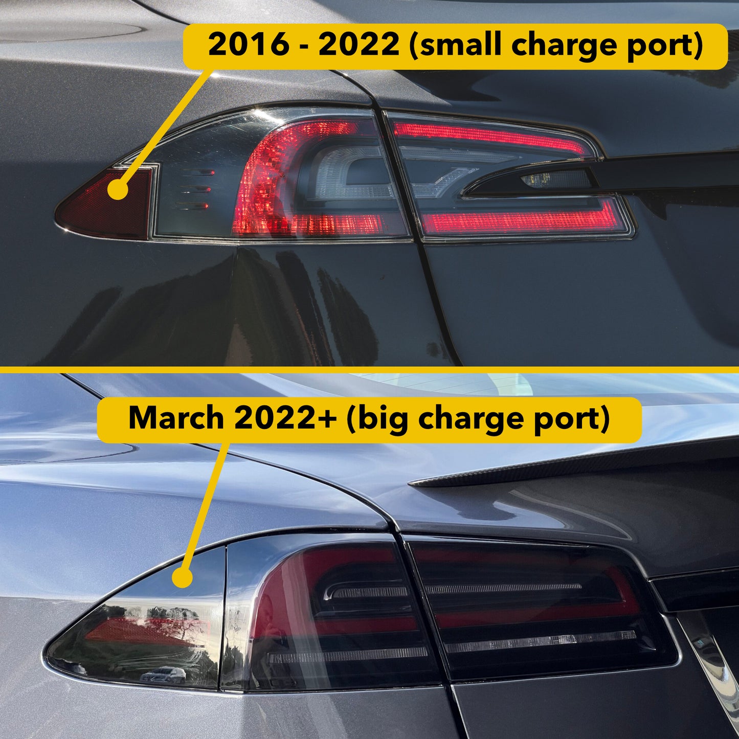 Tail Lights Smoke Tint PPF for Tesla Model S, including Plaid & Long Range