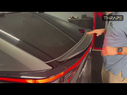Trunk Spoiler Wrap | Toyota bZ4X 2024-2025, Carbon Fiber Performance Aero Wing
