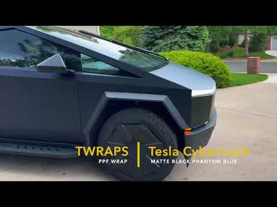 Matte Black Phantom Blue Color PPF