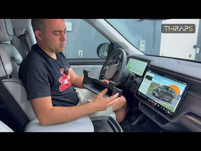 Under Screen Tray | Glovebox Style Organizer for Rivian R1S & Rivian R1T