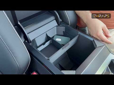 Slidable Half Armrest Organizer | Tesla Cybertruck - Center Console Storage Insert