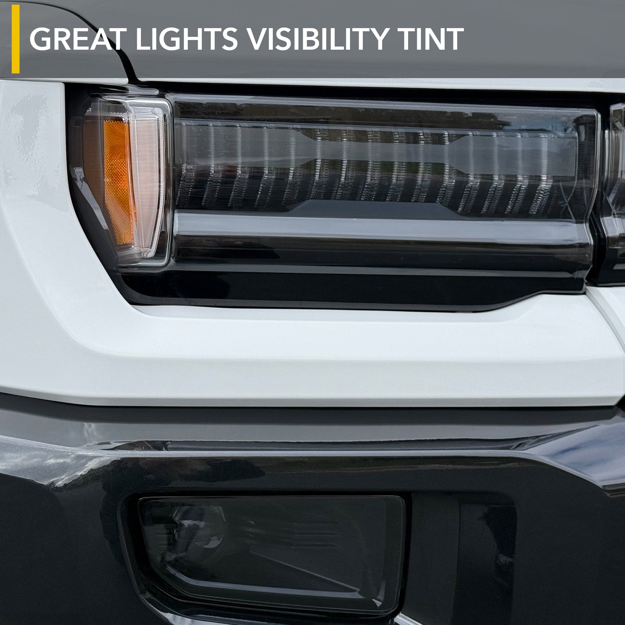 smoke tint gmc hummer ev suv headlights ppf