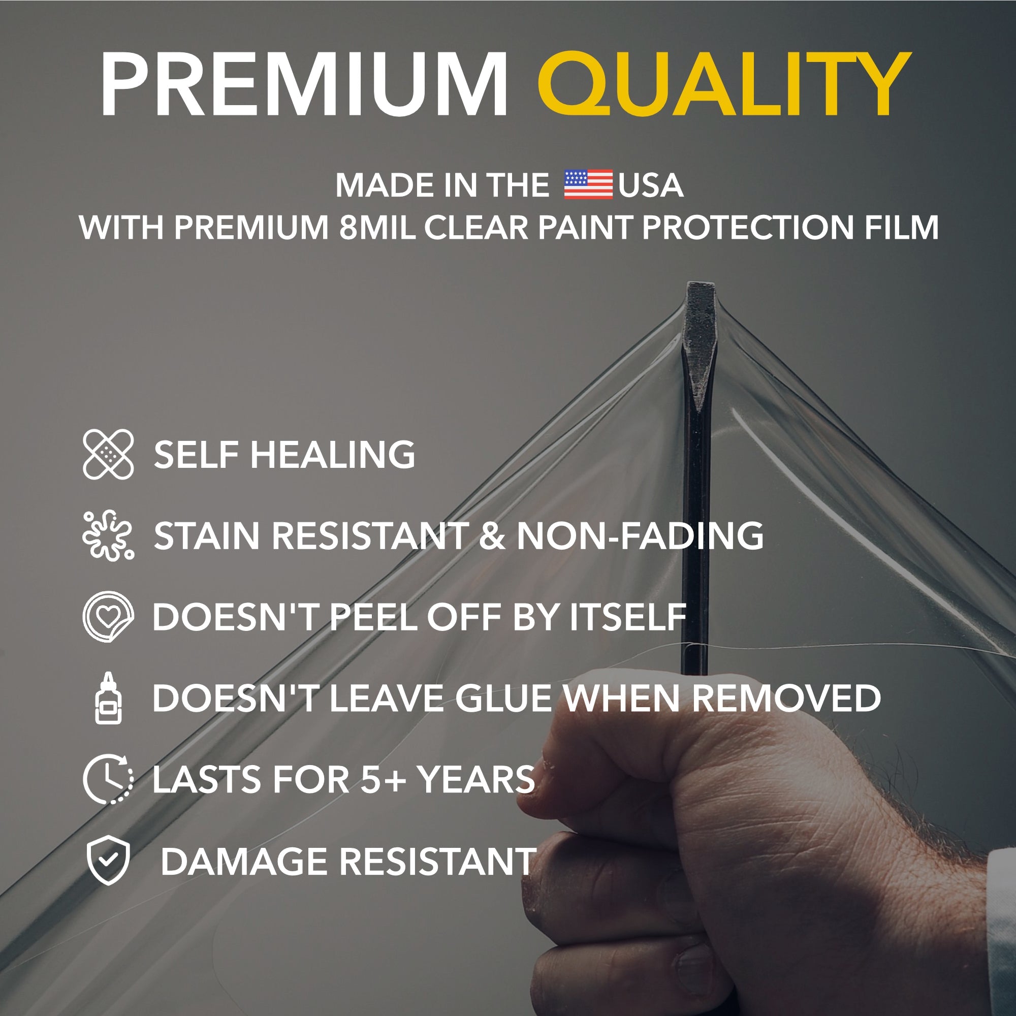 clear, paint, protection, film, damage-resistant r1s r1t paint protection film