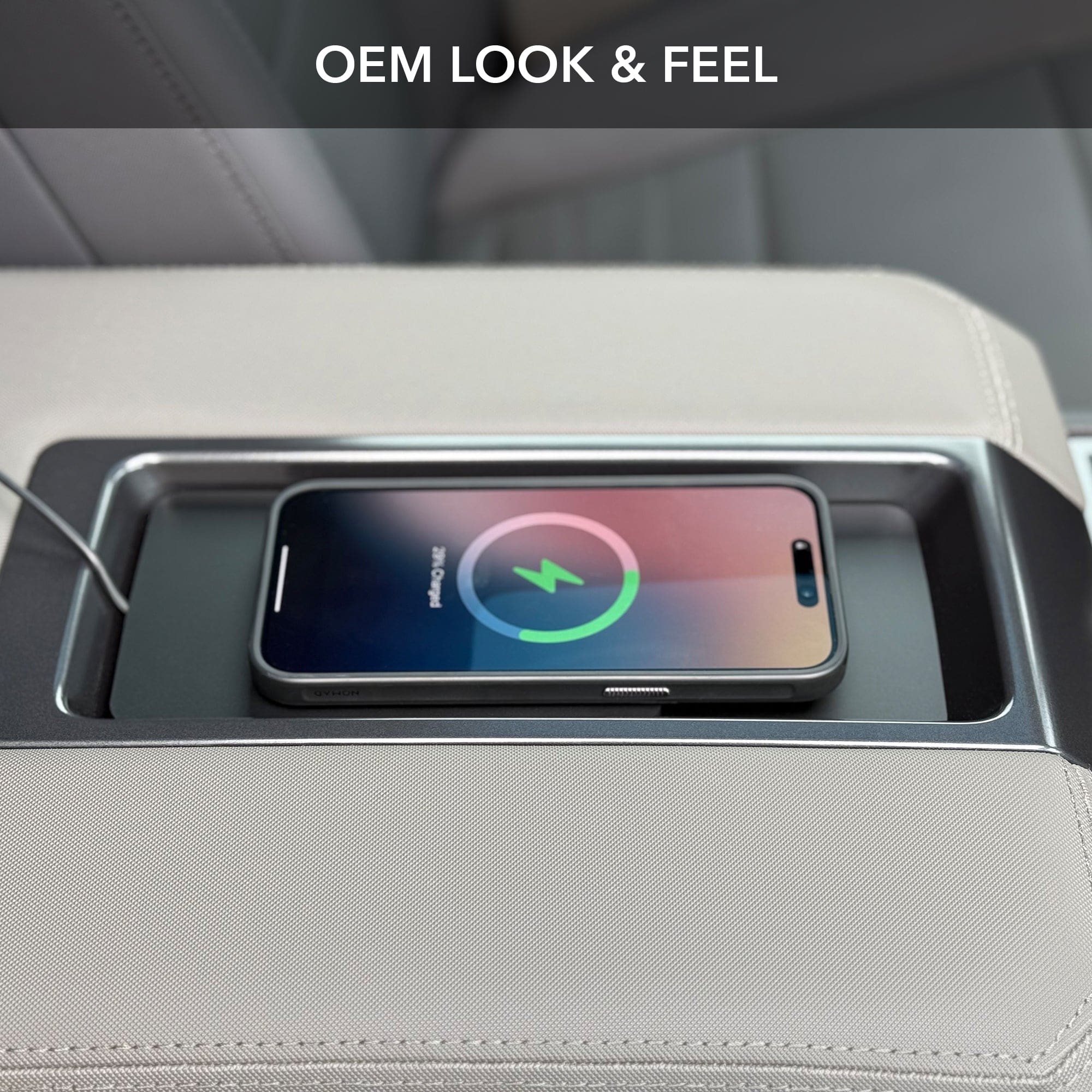 gmc hummer armrest magnetic wireless charging pad