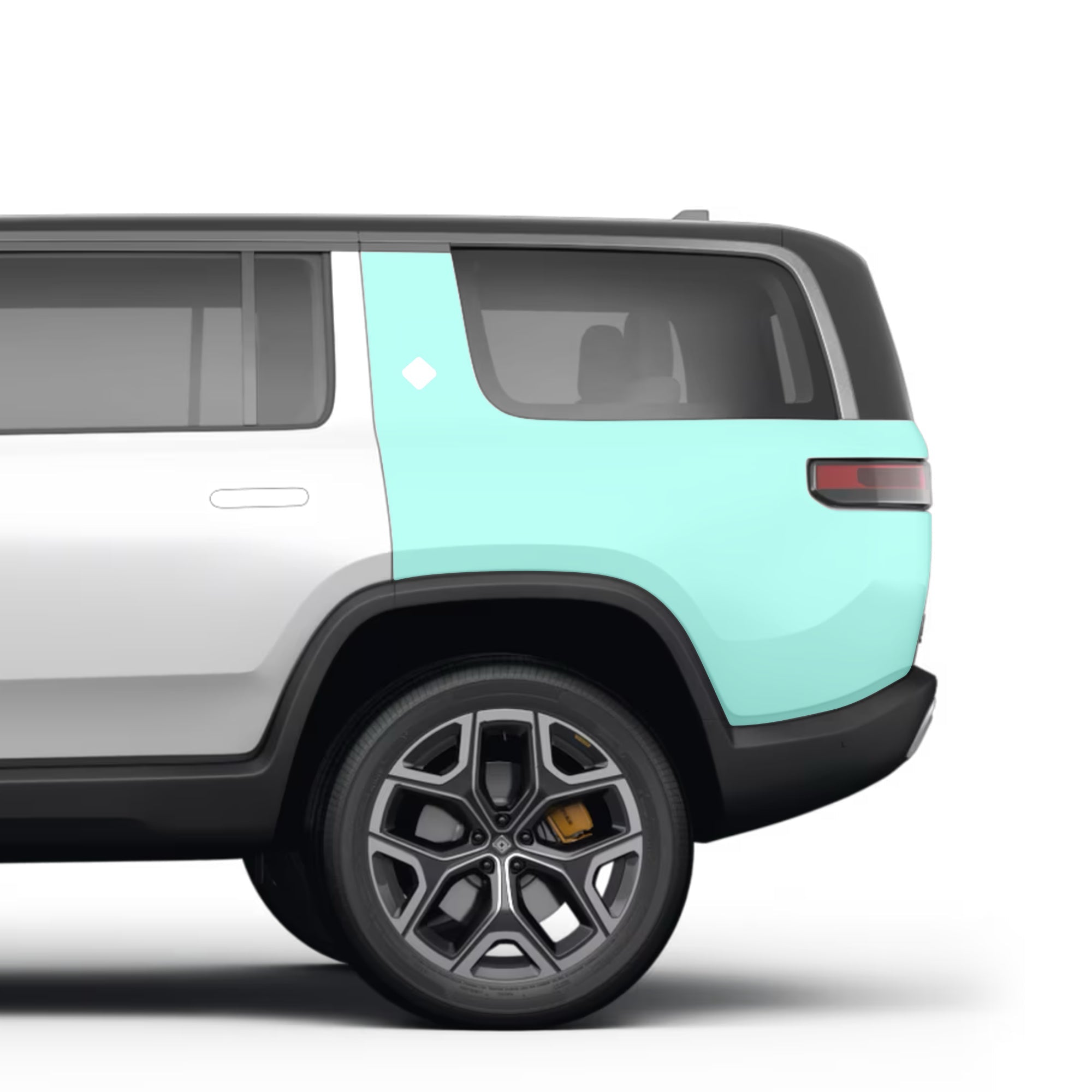 rivian r1s paint protection film rear quarter