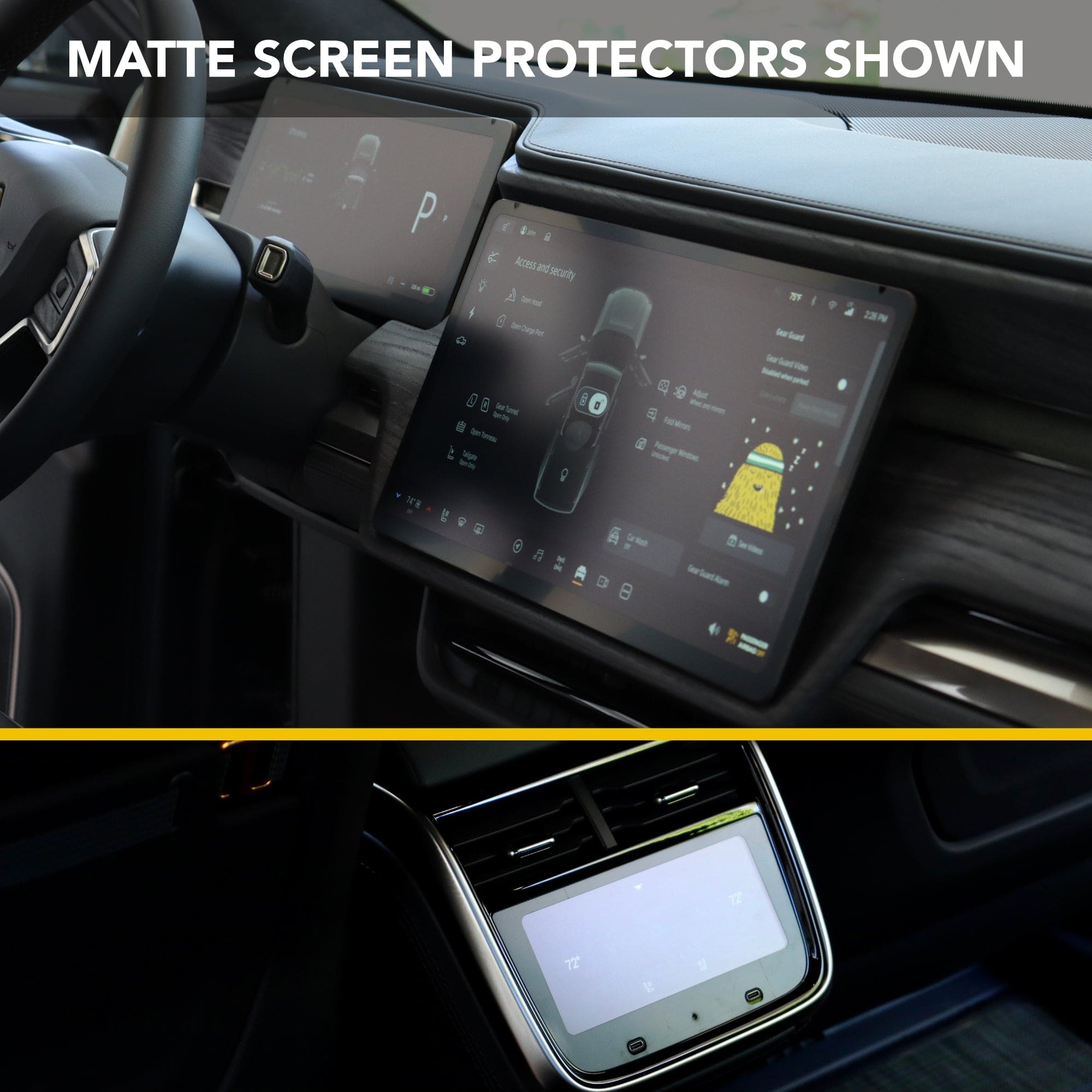 car’s matte screen protectors protector r1t r1s rivian