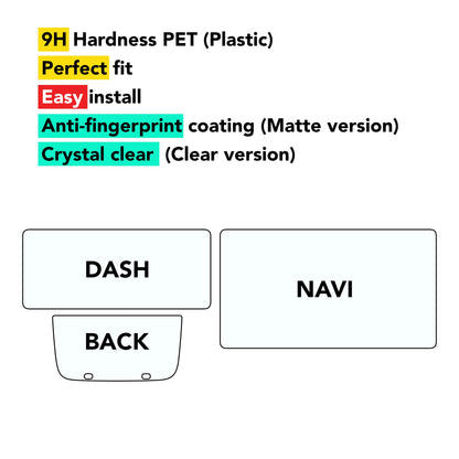 rivian r1t r1s screen protector hardness pet