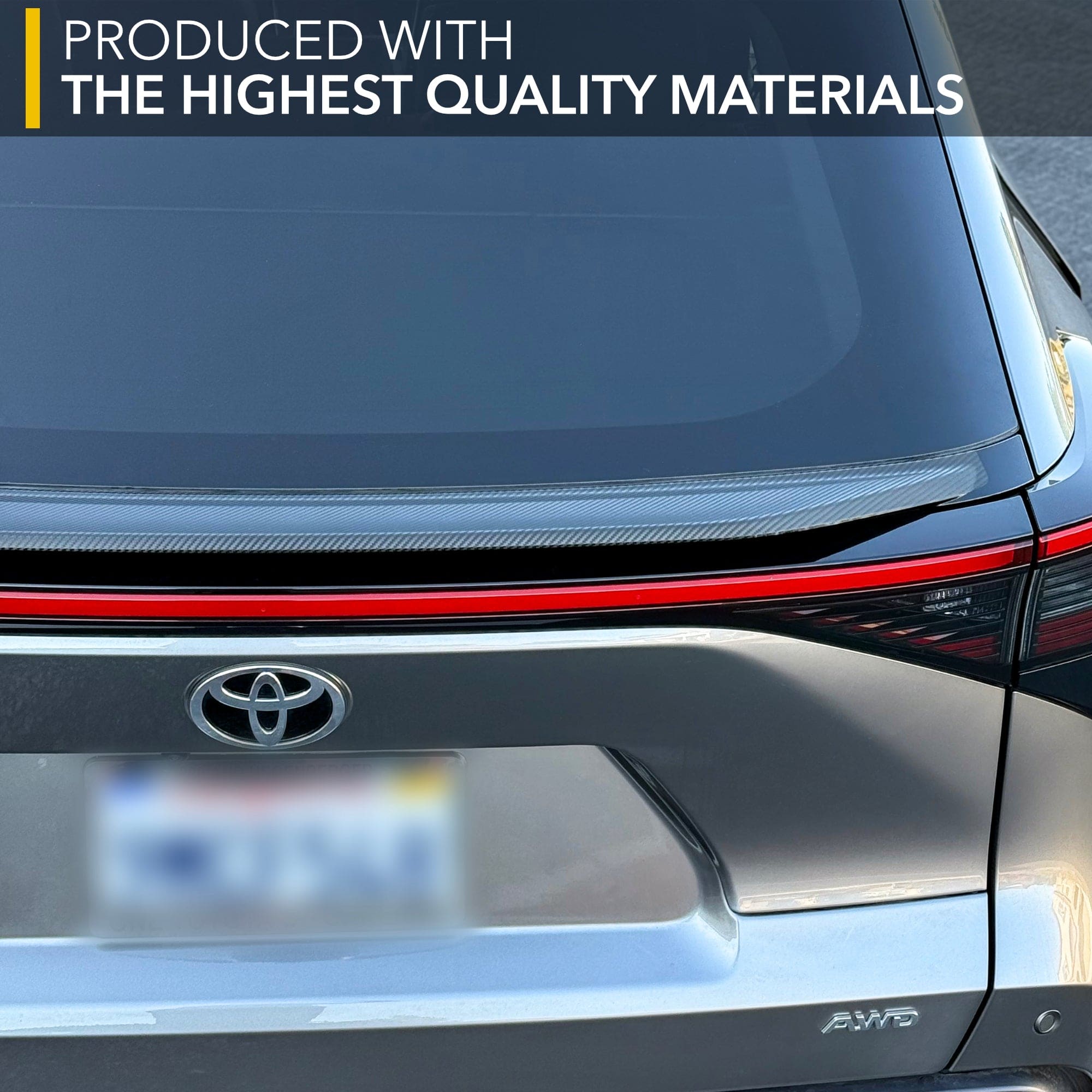 bz4x carbon fiber toyota vinyl wrap spoiler