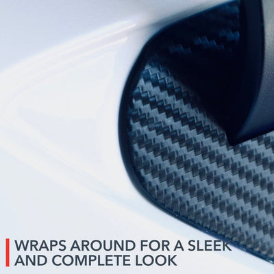 carbon fiber wrapped car charge port tesla model avery dennison ev accessories