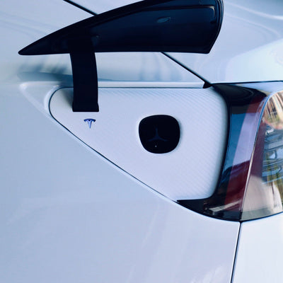 white tesla port charge model avery dennison ev accessories