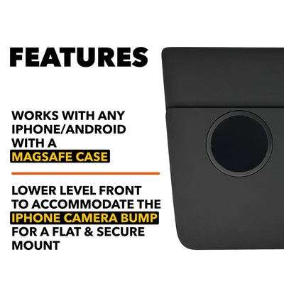 phone mount features tesla model wireless charger magsafe compatible dual two devices