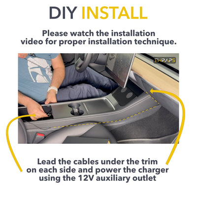 car interior installation guide tesla model wireless charger magsafe compatible dual two devices