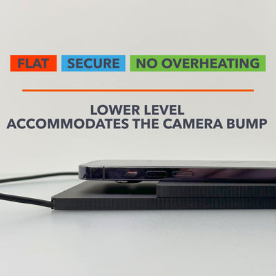 two-tiered phone pad tesla model wireless charger magsafe compatible dual two devices