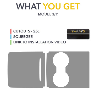 tesla model 3/y center console avery dennison ev accessories