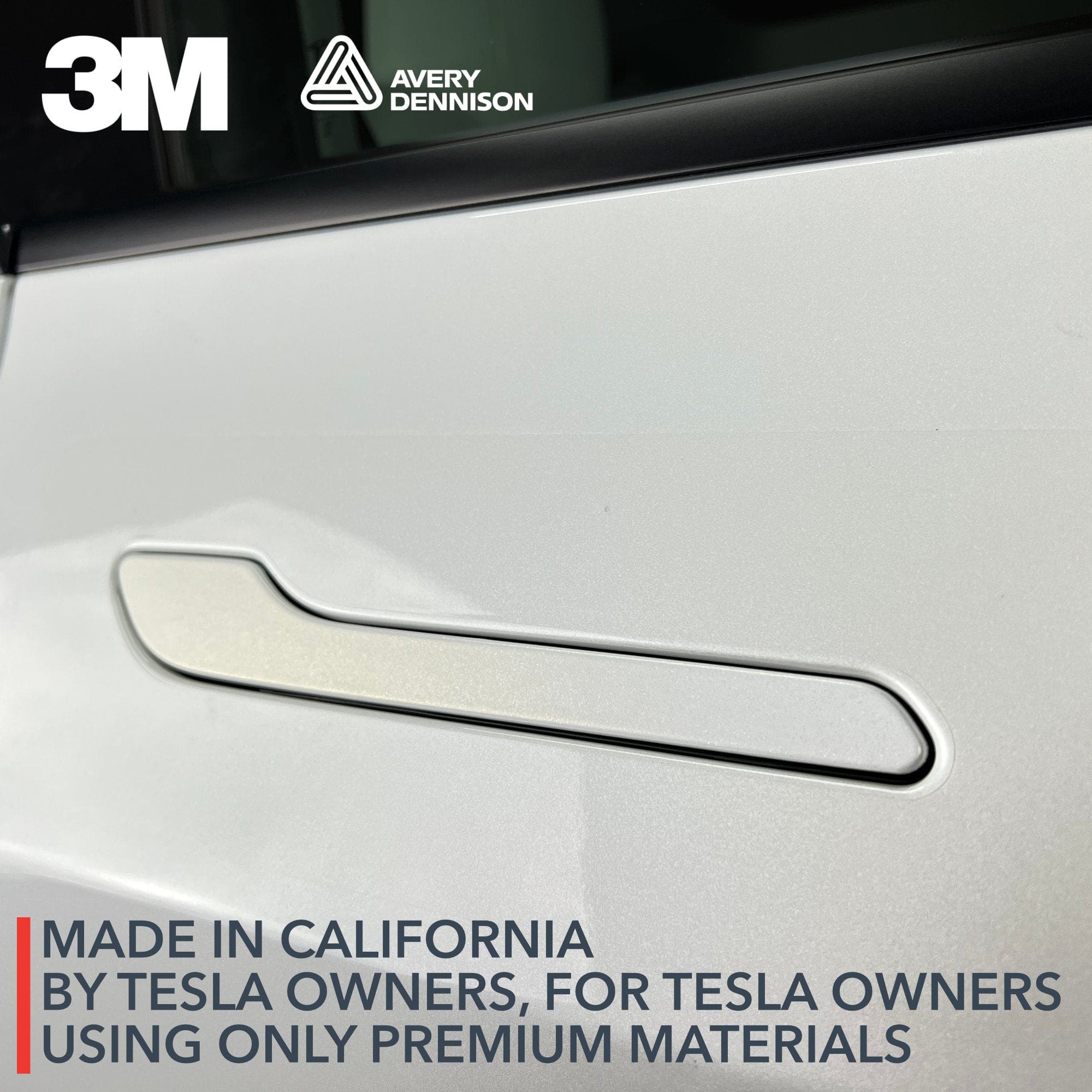 tesla model door handles carbon fiber wrap vinyl