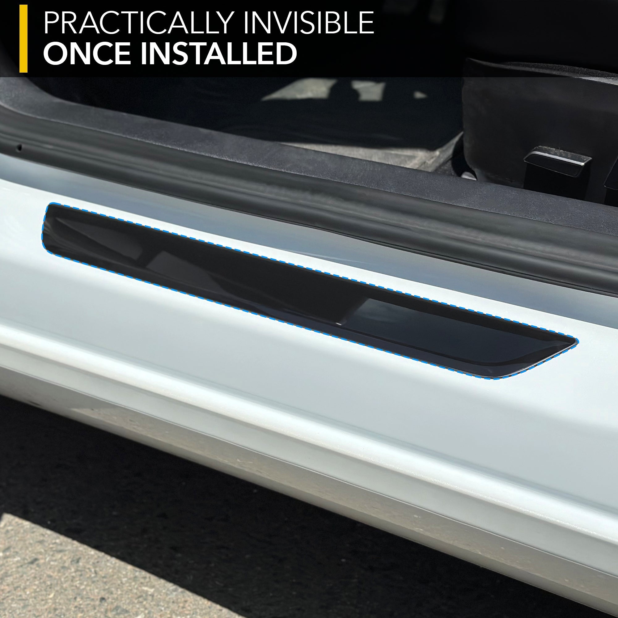 tesla model door sills paint protection film