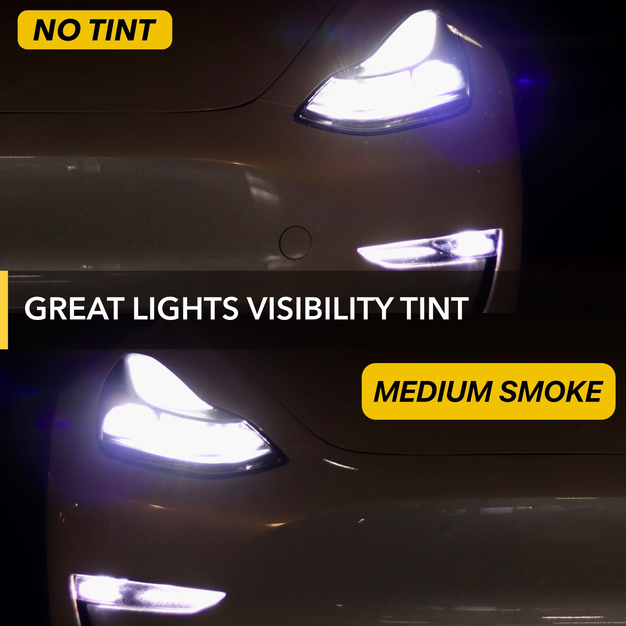 car taillight tint comparison tesla model smoke paint protection film ppf