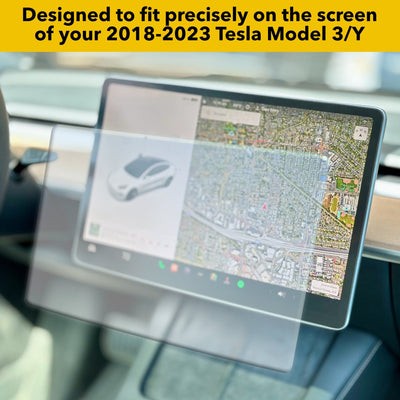 tesla model 3/y screen protector tesla’s tempered glass premium shock proof