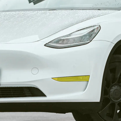 fog lights brimstone yellow tesla model light white