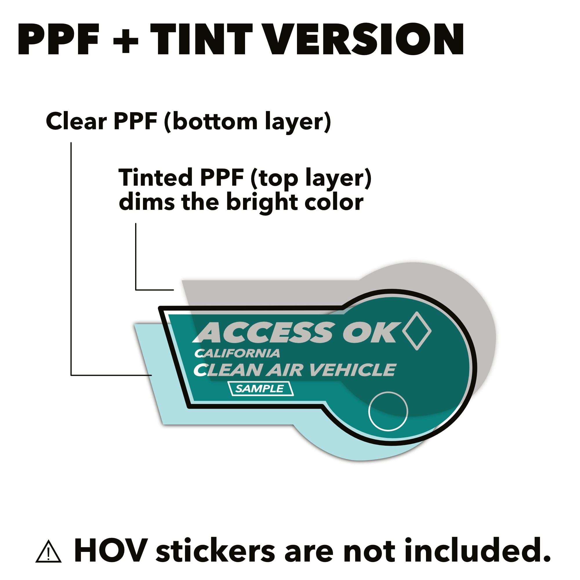 tinted ppf sticker hov stickers tint spray bottle california