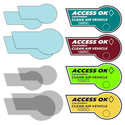 california clean air vehicle access hov stickers sticker ppf tint spray bottle