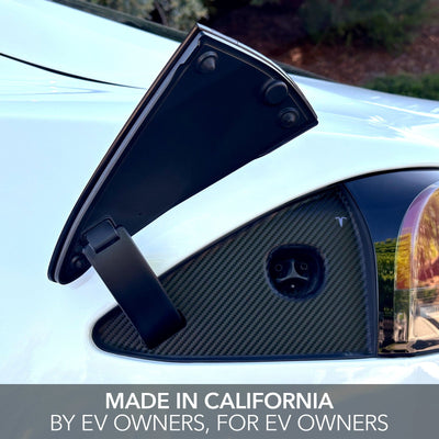 vinyl wrap carbon fiber charge port tesla model pattern