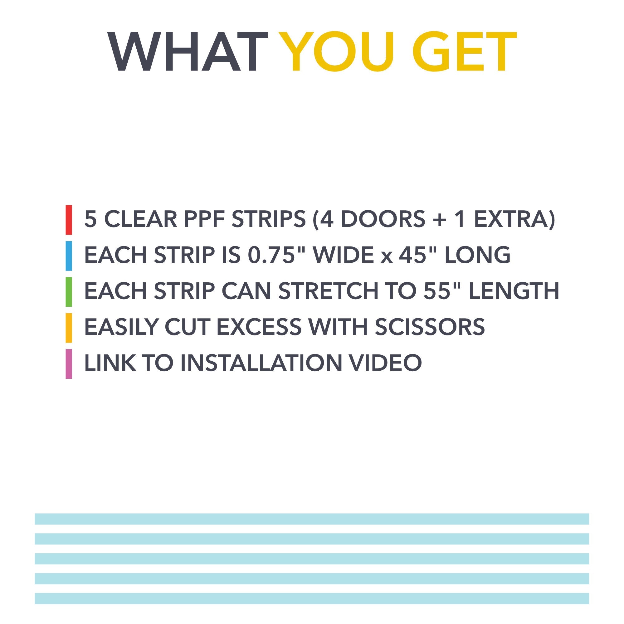 product, description, ppf, strips paint protection film 8mil glue residue