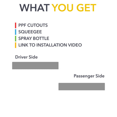 ppf installation kit tesla model door sills paint protection film