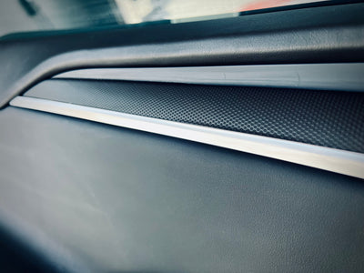 textured black car dashboard trim tesla model carbon fiber vinyl wrap kit