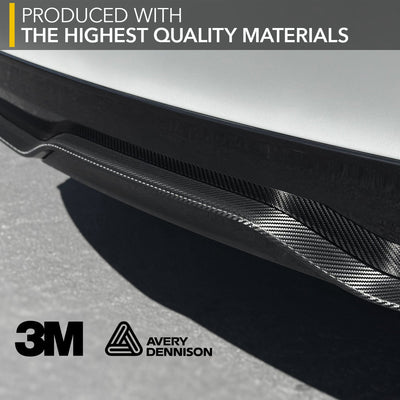 carbon fiber car trim tesla model vinyl wrap diffuser lip