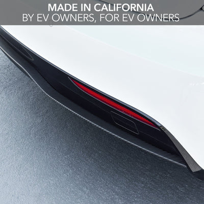 carbon fiber spoiler red light tesla model vinyl wrap diffuser lip