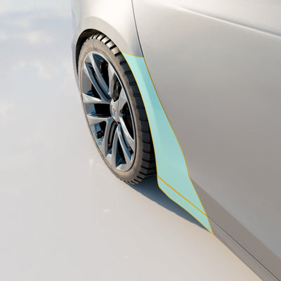 paint protection film tesla model rear fenders
