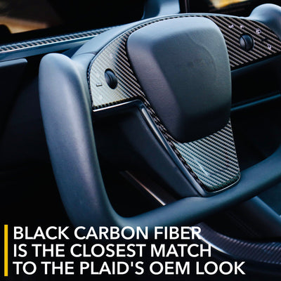 carbon fiber wheel steering control vinyl wrap tesla model