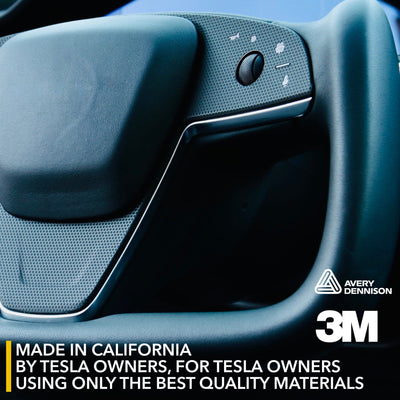 tesla wheel steering control vinyl wrap carbon fiber model