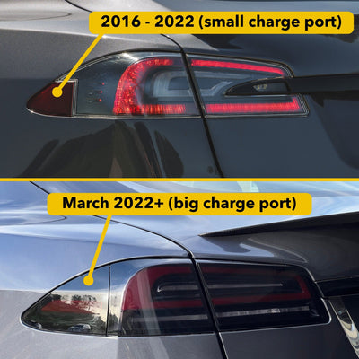 tesla taillight comparison model tail lights smoke tint ppf